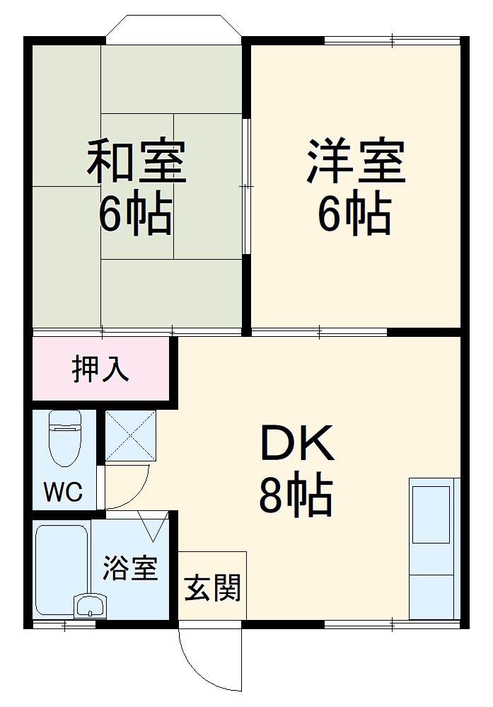 秋谷グリーンビラ Bの間取り