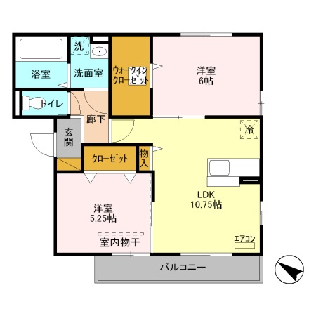 スカイハイムⅡの間取り