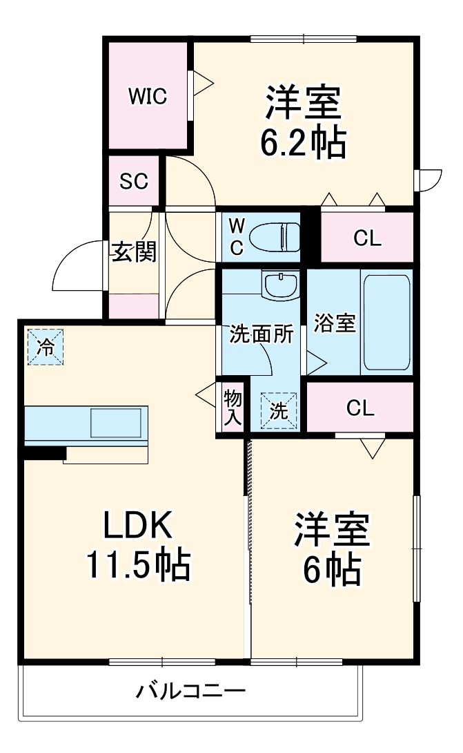 カーサ・ドマーニ Cの間取り