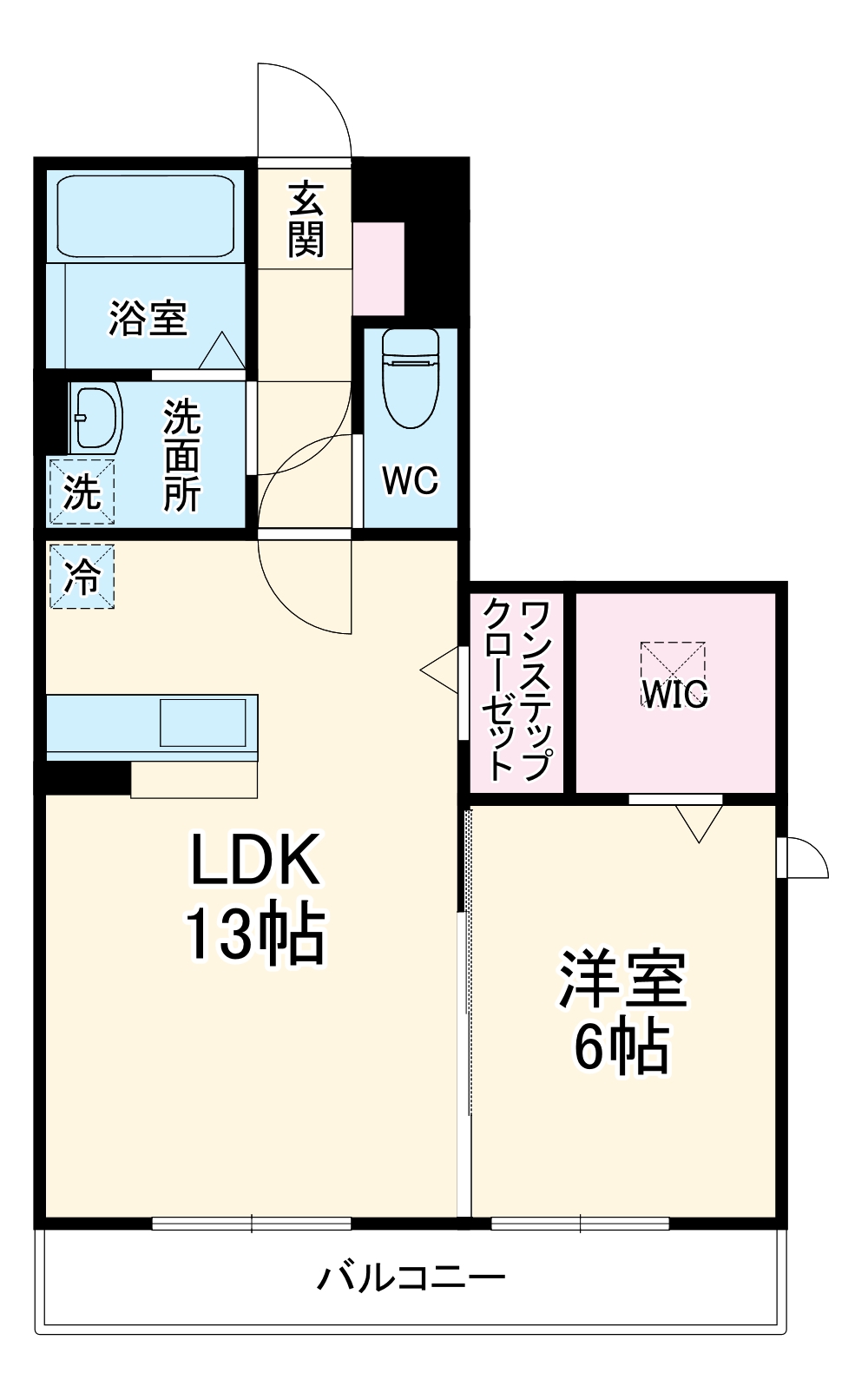 プランドール谷中 Cの間取り