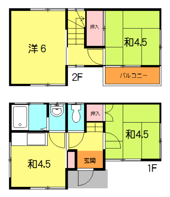 坂本町1丁目戸建の間取り