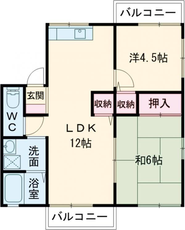 ひまわりハイツAの間取り