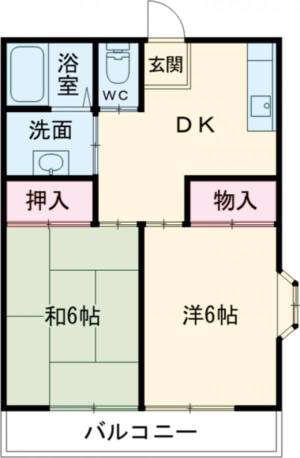 室岡マンションBの間取り