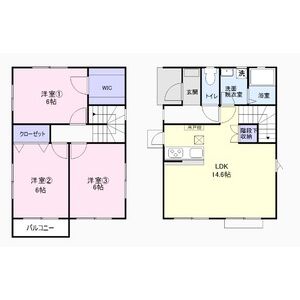 カーサ鶴城Aの間取り