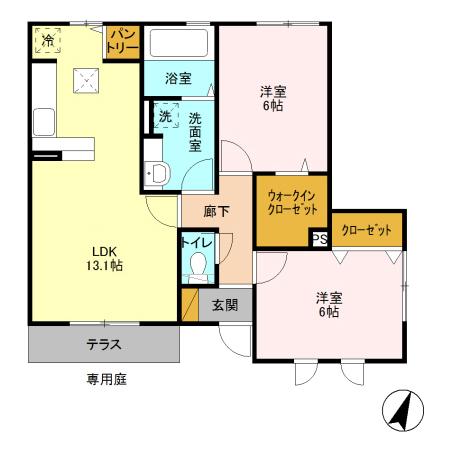 ベルデュール 六番館の間取り