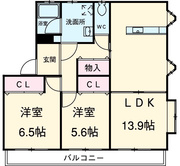 プレイン横山Cの間取り