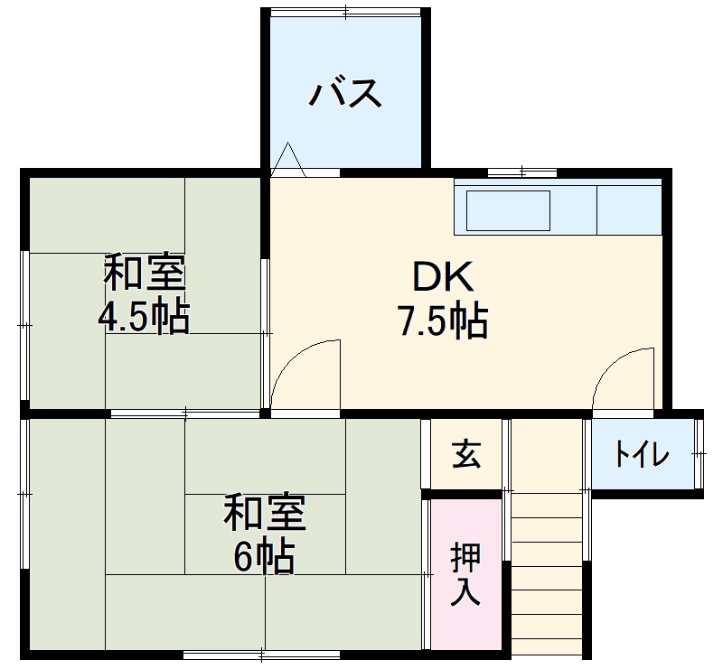 根倉アパートの間取り
