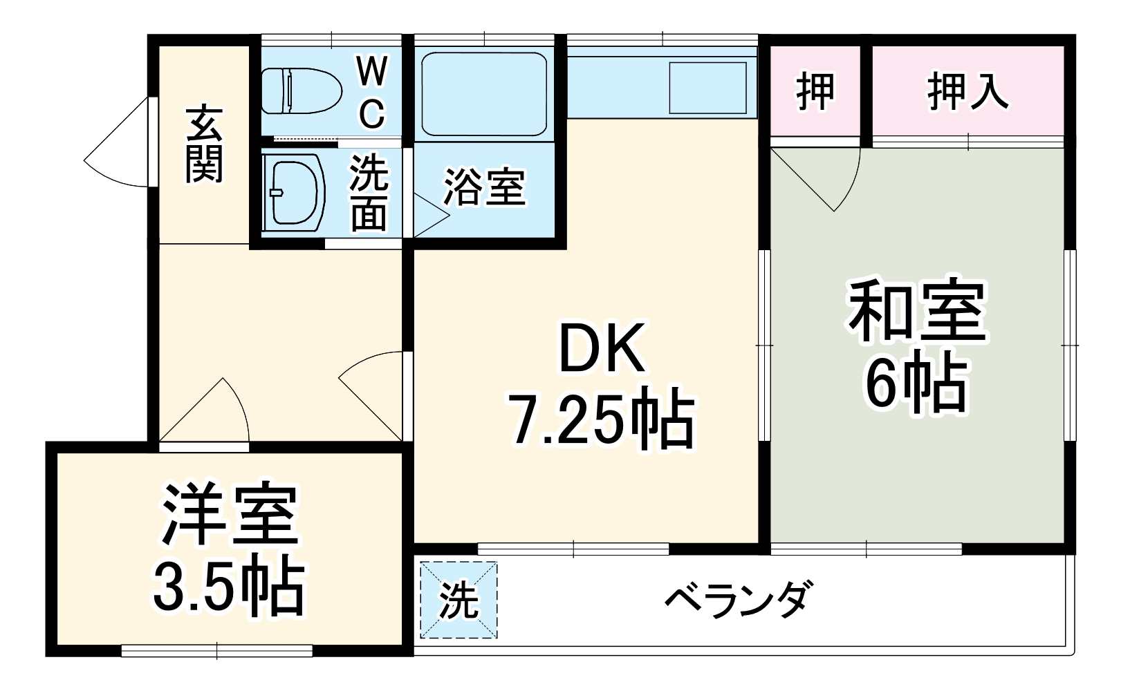 コーポ山口の間取り