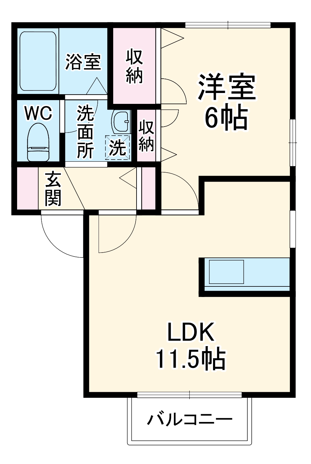 クレールドルフAの間取り
