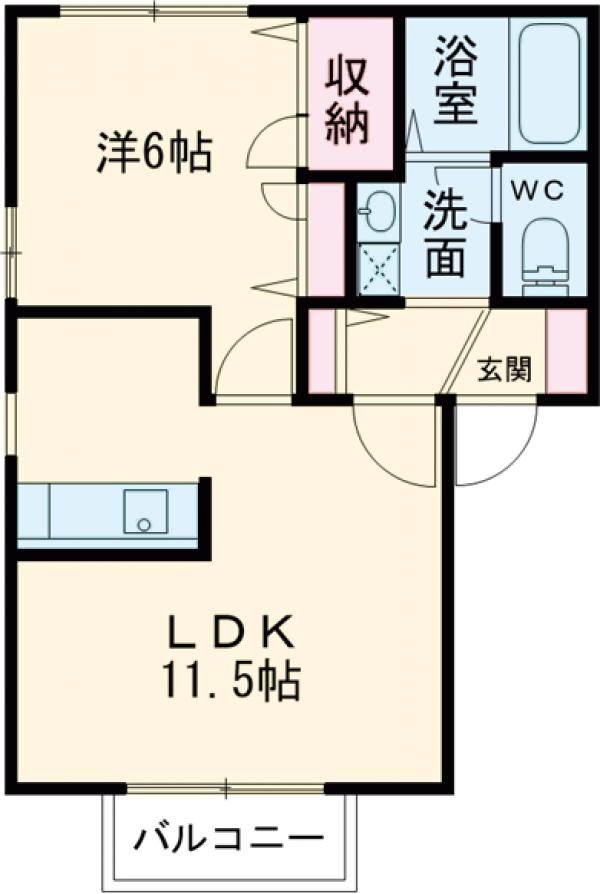 クレールドルフAの間取り