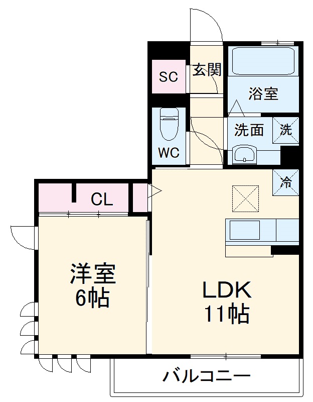 薬円台壱番館 Aの間取り