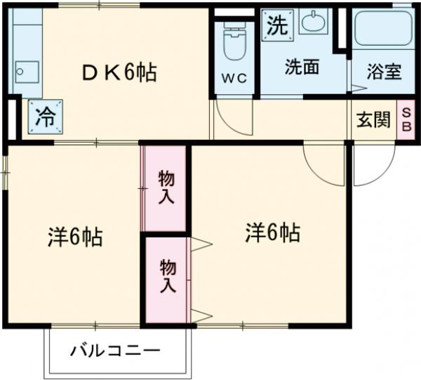 コーポしばづかⅡの間取り
