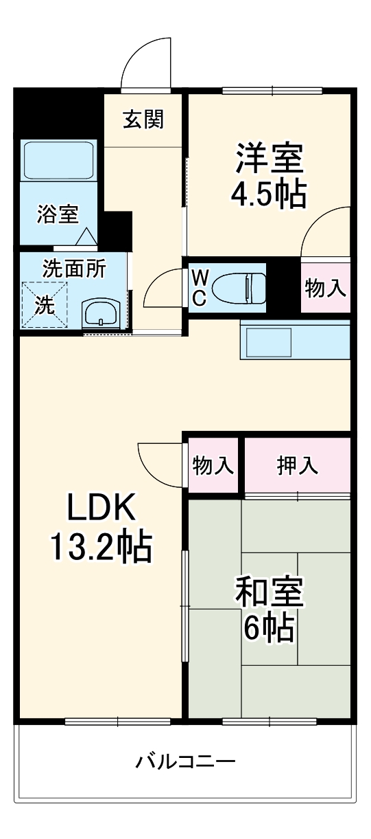 鳥山マンションⅢの間取り
