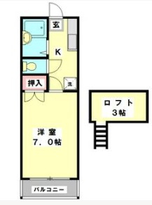 メゾネット21の間取り