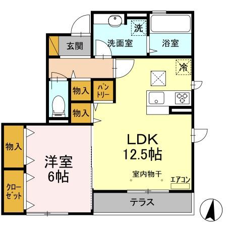 セジュール弐番館の間取り