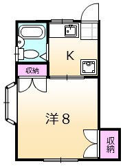 クローバーフラットⅡの間取り
