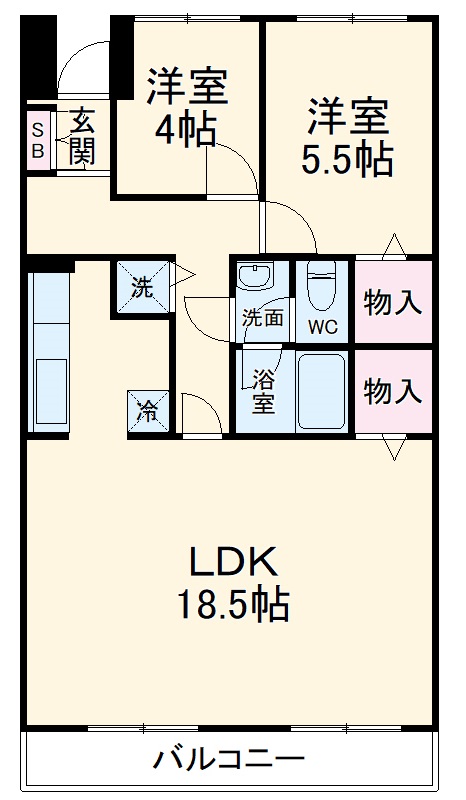 中里マンションの間取り