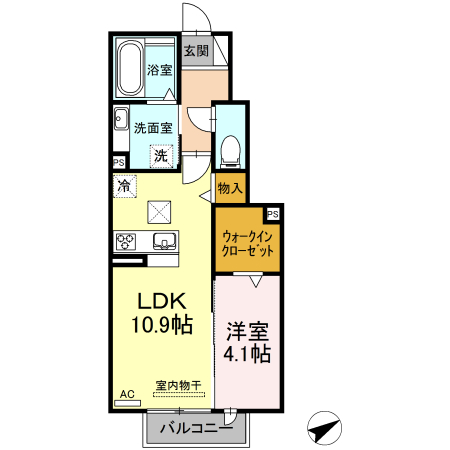 ヴィラ・クオーレⅡ A棟の間取り