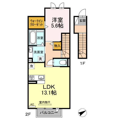 ヴィラ・クオーレⅡ　Ａ棟の間取り