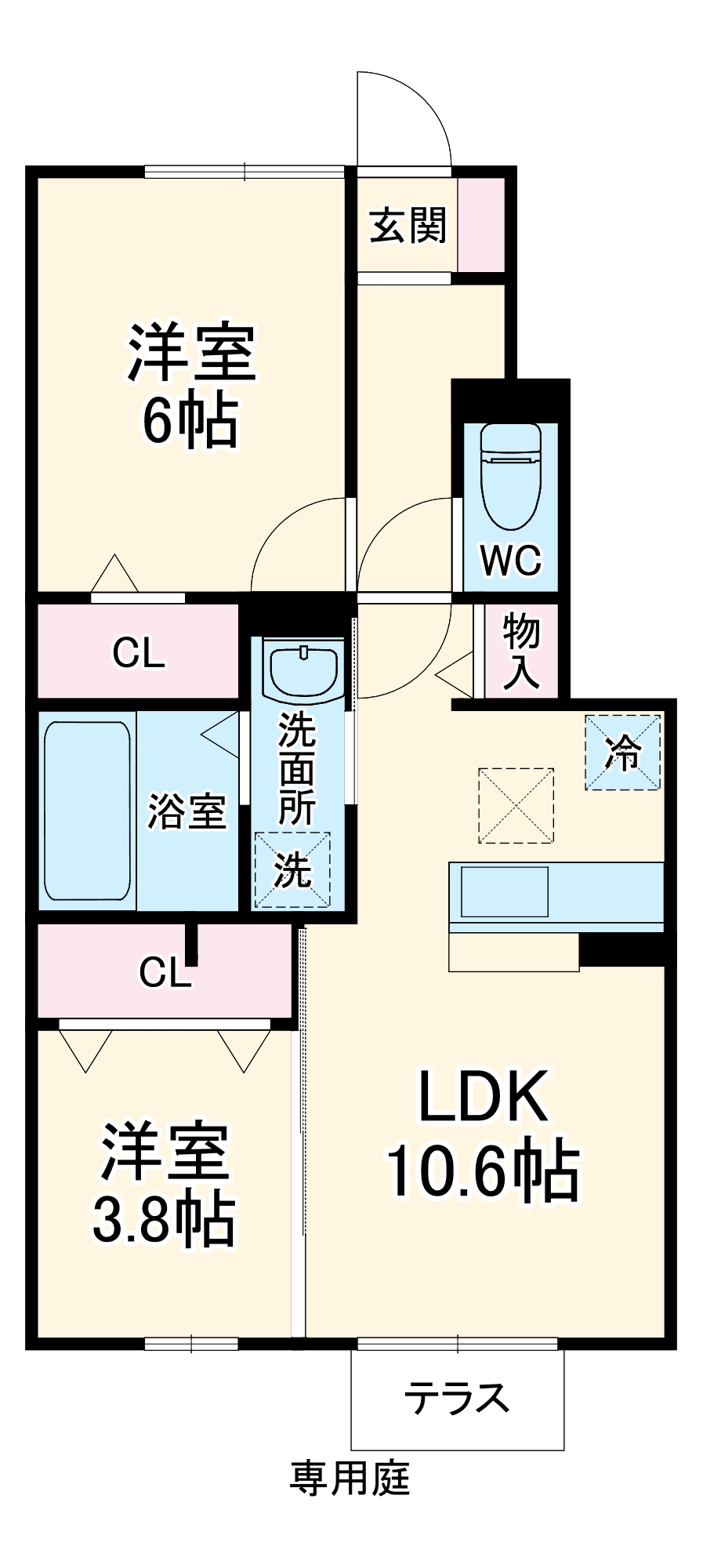 ルピナス Aの間取り