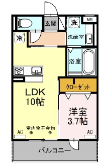 クリア トゥレス B棟の間取り
