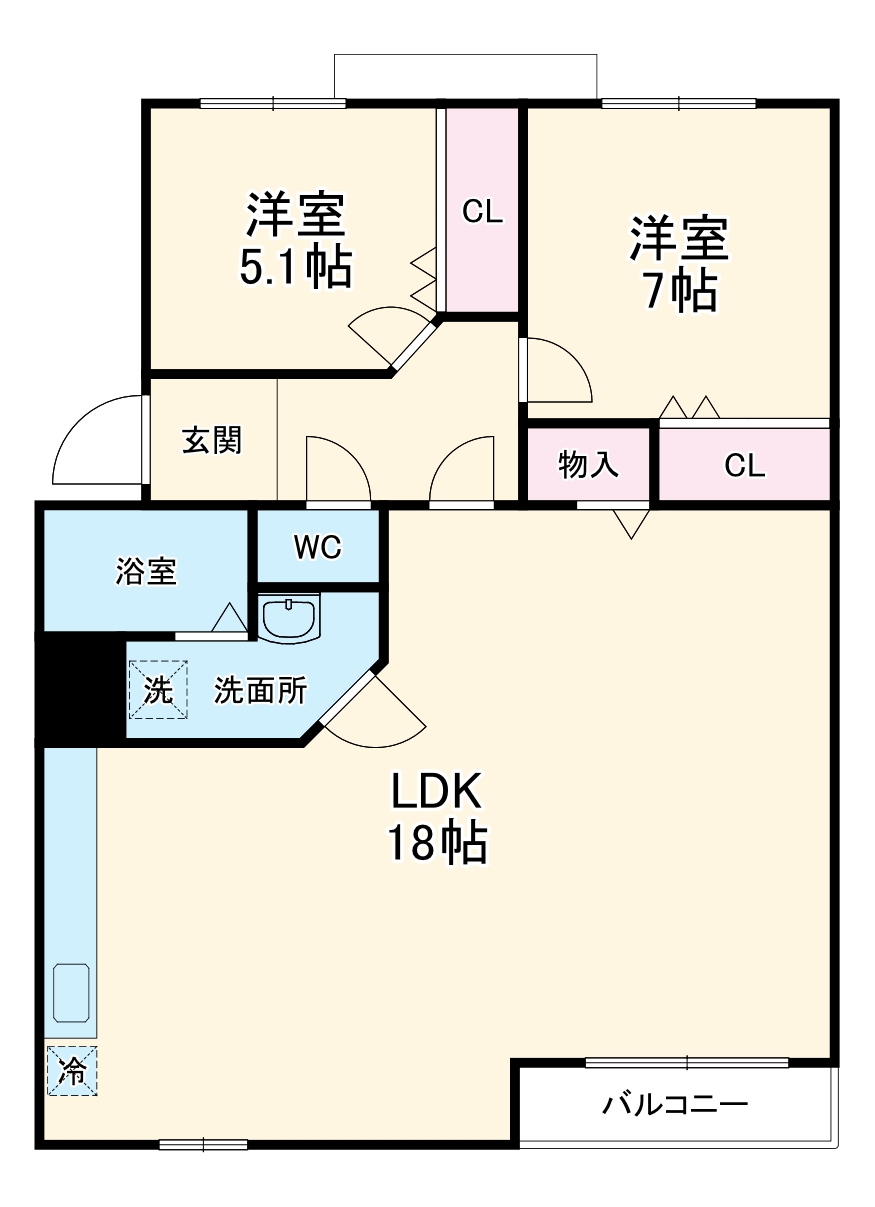 マンションCat’s eyeの間取り