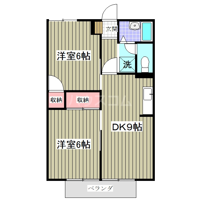 ハイツカテリーナⅡ号棟の間取り