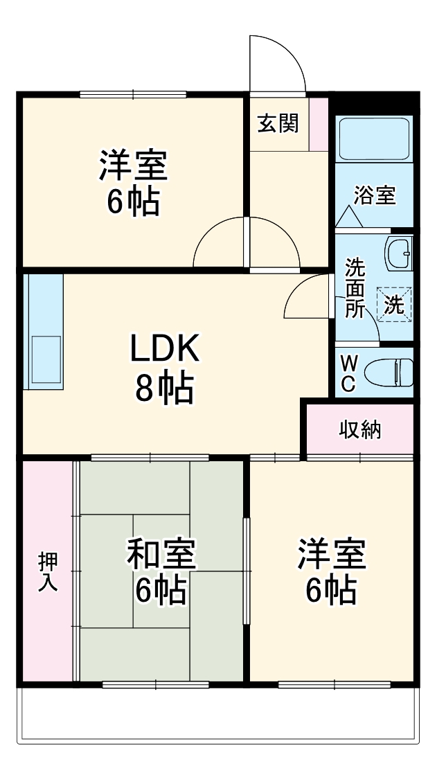 糸与ビルの間取り