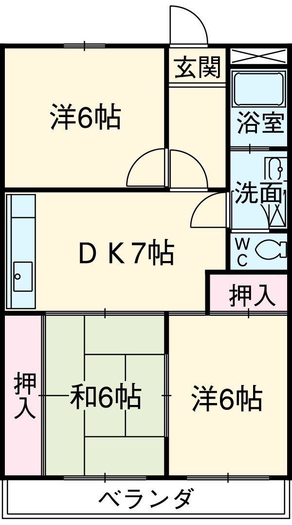 糸与ビルの間取り