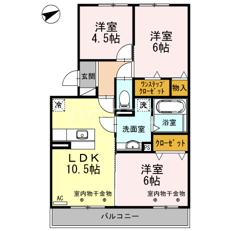 カーサ フェリーチェ Cの間取り