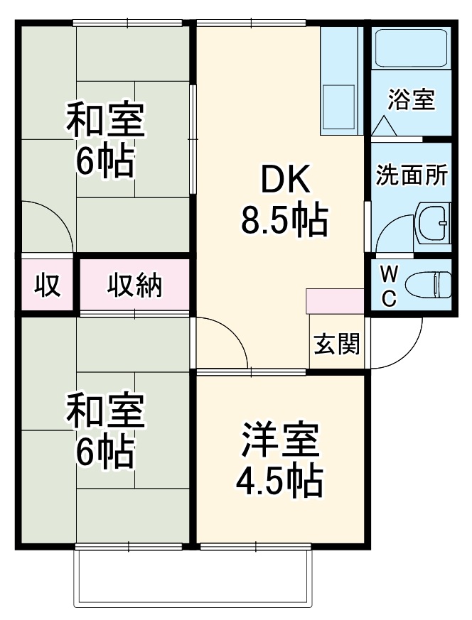 サンビレッジ Eの間取り
