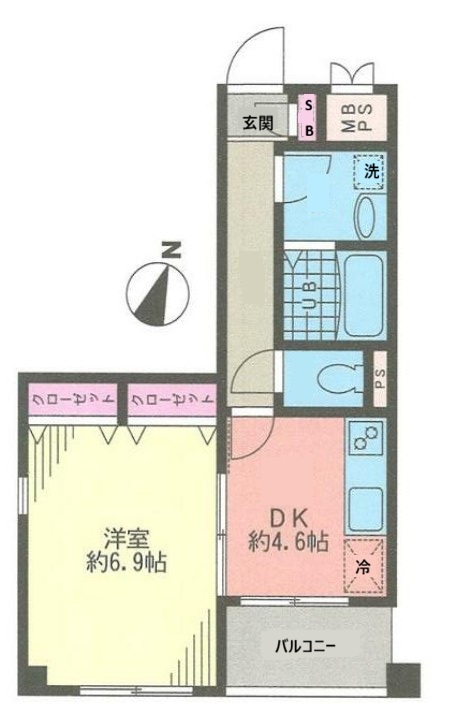 箕輪町の完工年月(2012年2月)築の賃貸マンションの間取り