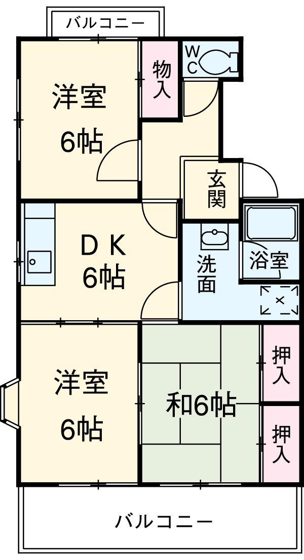 GREEN HOUSE TSURUTAの間取り