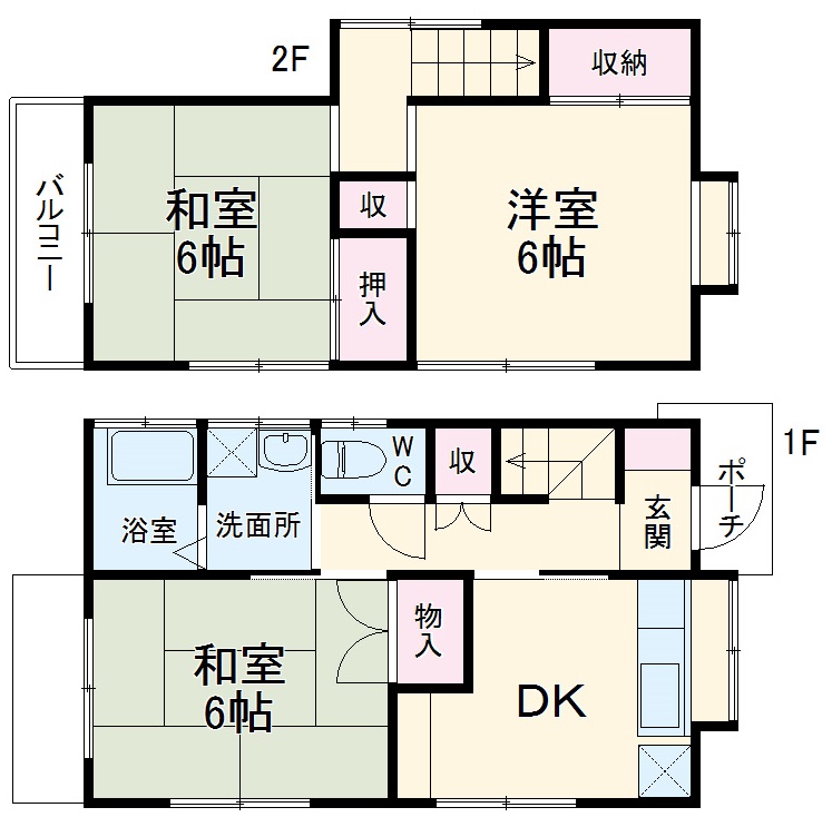 二和向台中古戸建の間取り