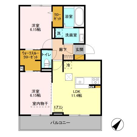 ハピネスBの間取り