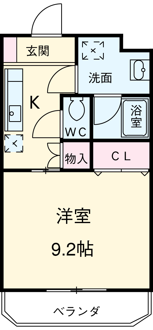 ハイツ浜Ⅰの間取り