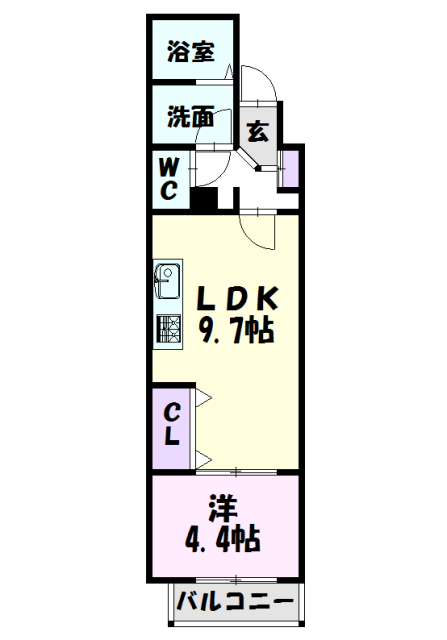 Le ciel中村日赤の間取り