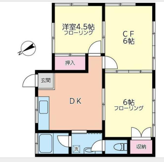 栄ハイムⅢの間取り
