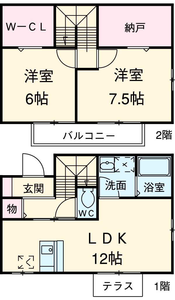 ローズコート大治の間取り