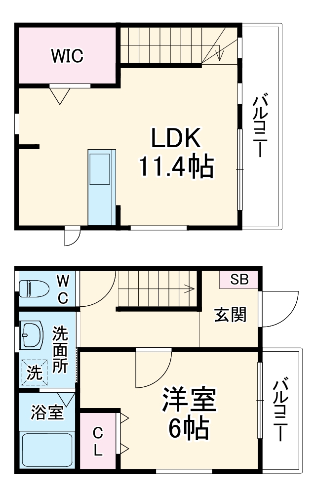 リーブルファイン七宝町Ⅲの間取り
