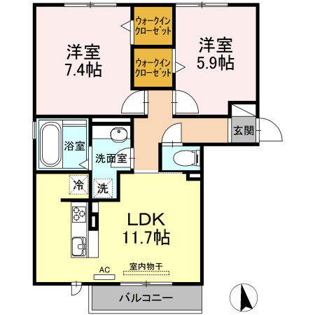 グランデ B棟の間取り