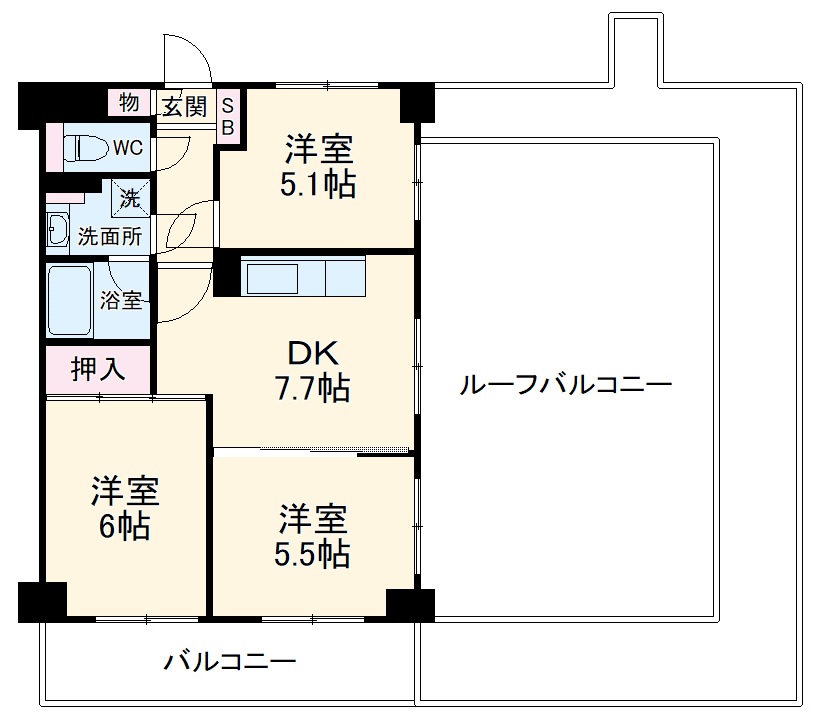 ライオンズマンション鹿沼公園の間取り