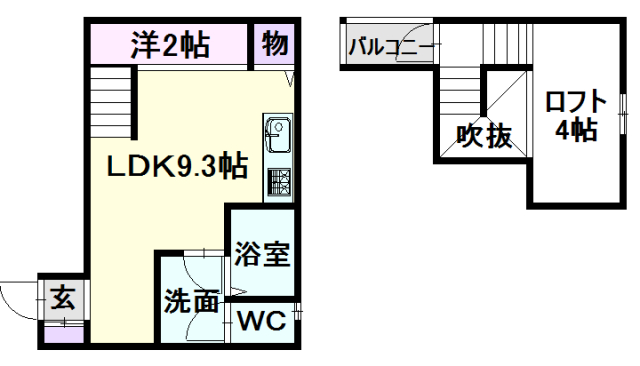 Bliss中村日赤の間取り