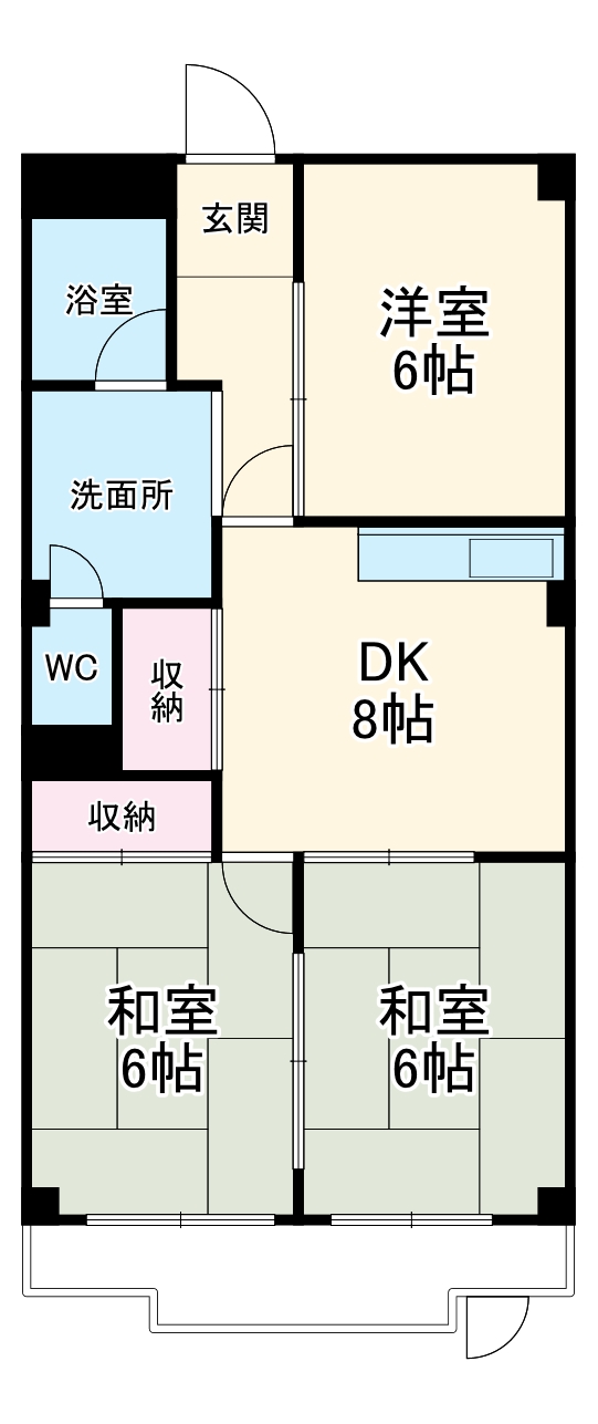 愛清ハイツの間取り