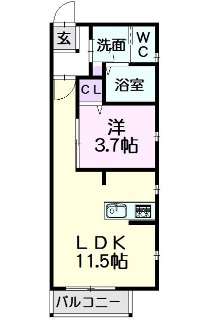クラージュ本陣の間取り