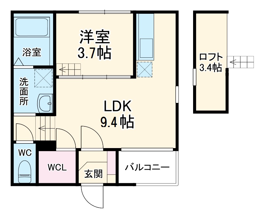 ハーモニーテラスティーエイチの間取り