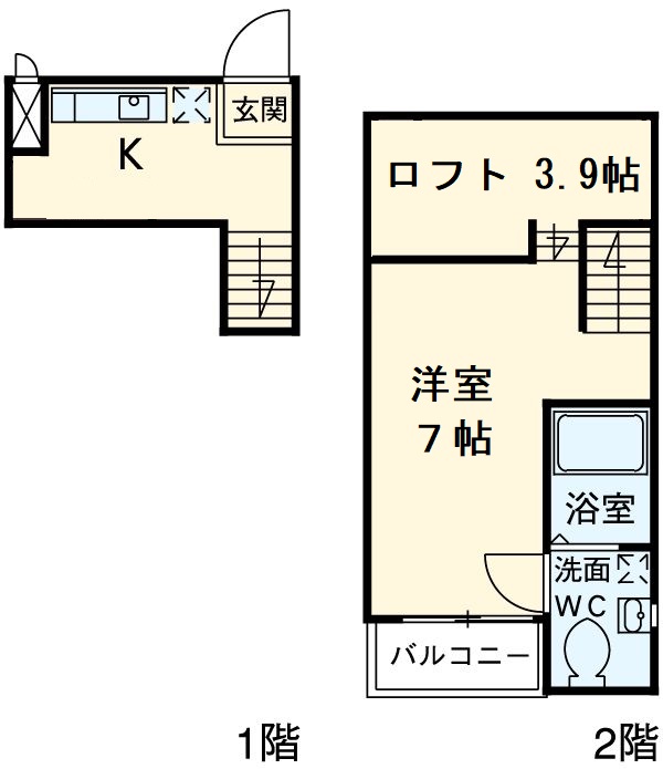 グランレーヴ名駅の間取り