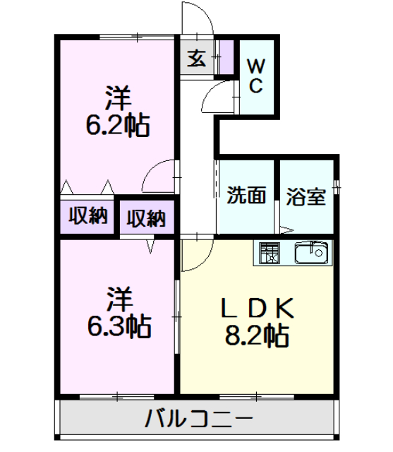 サンパレス Ⅰの間取り