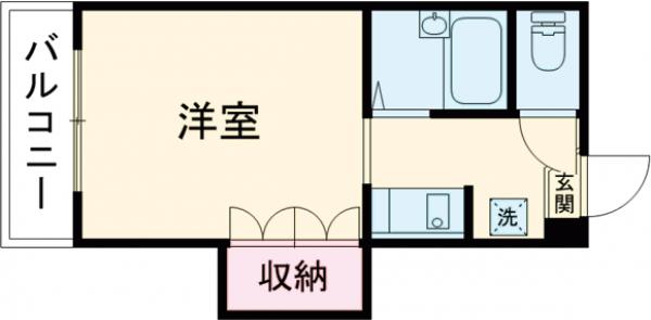 亀有の完工年月(1967年8月)築の賃貸マンションの間取り
