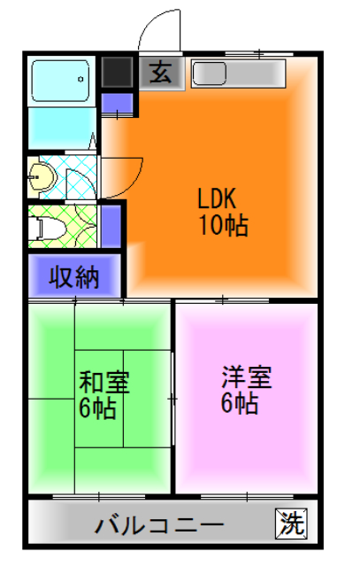 大津屋第二スカイハイツの間取り